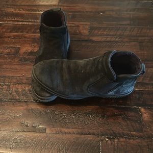 Women’s Ecco ankle boots. Black suede.